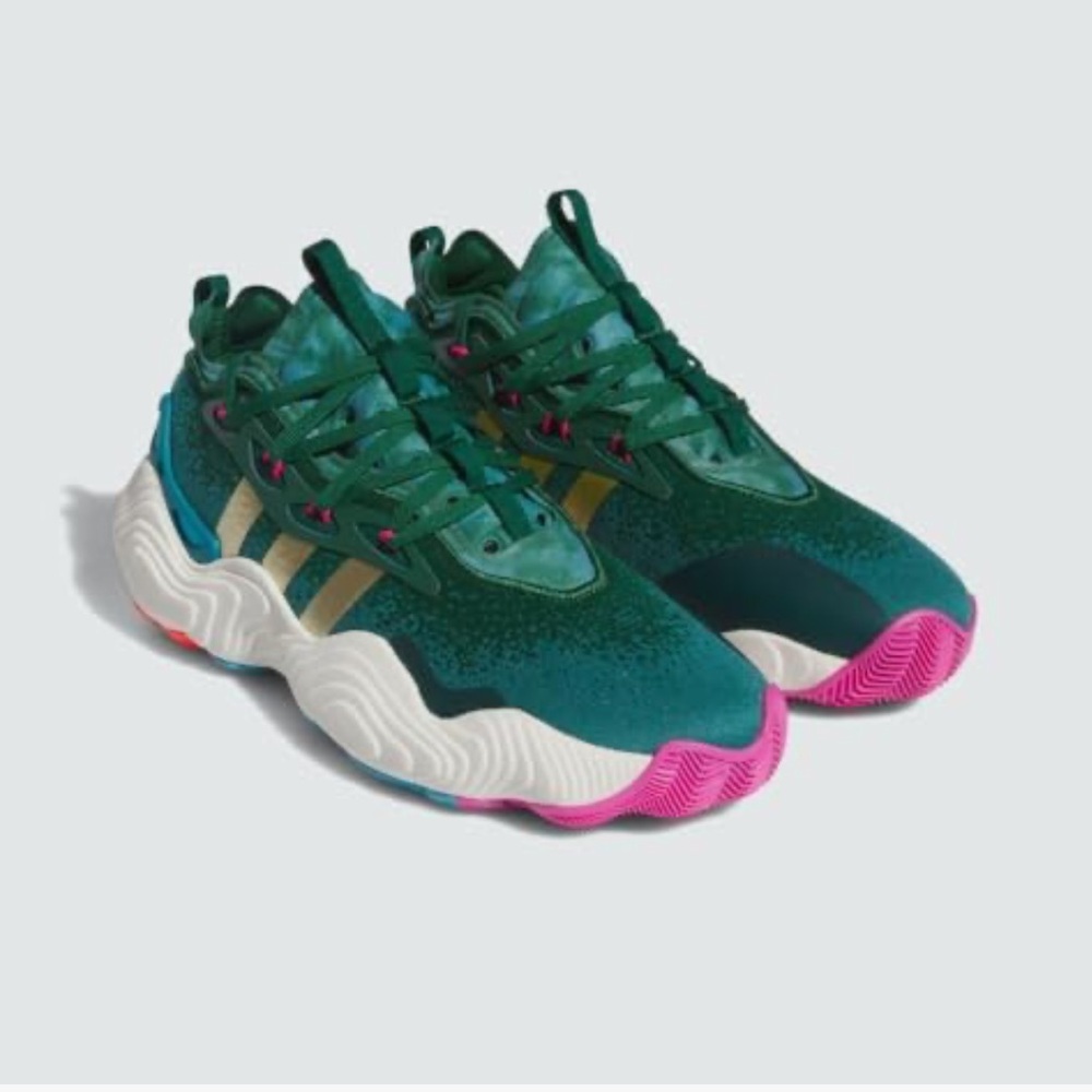 NWOT Adidas Green and Pink Athletic Shoes